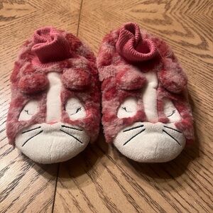 Pink Fuzzy Cat Slippers